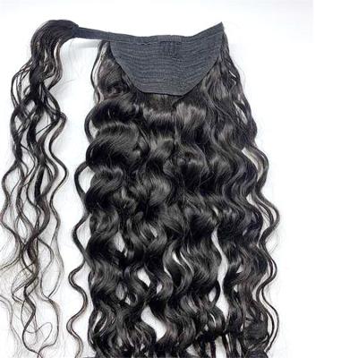 China Professional Water Wave Exporters Dyeable Water Wave Wrap Around Braid Ponytail for sale