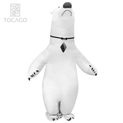 China Popular Hot Selling Inflatable Riding Walking Costume Halloween cosplaypolar bear costume 10001 for sale