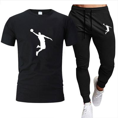 China Custom Logo QUICK DRY 2022 Summer T-shirt Pants Fit Fashion Jogging Men's T-shirt Brand Casual Fitness Pants Sportswear for sale