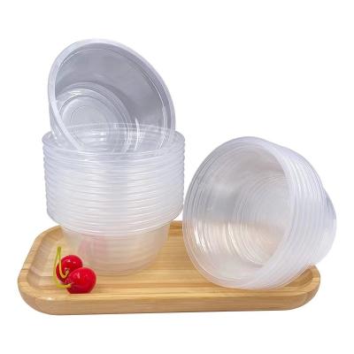 China Disposable Wholesale Custom Price Disposable Bowls Plastic Bowl Made in China Food Container Plastic Bowls for sale