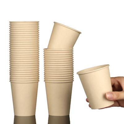 China Bio-degradable Factory Direct Sale Disposable Double Wall Insulated Paper Cup Custom Logo Bamboo Fiber Papercup for Drink for sale