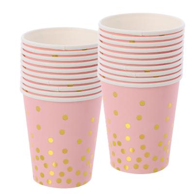 China Bio-degradable Hot Selling Disposable Biodegradable Party Cup Hot Double Wall Coffee Cup Kraft Paper Cups for sale