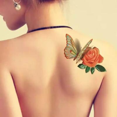 China Temporary Customized Non-Toxin Temporary Tattoo Back Face Waterproof Stickers Sexy Body Intimate 3d Tattoo Sticker For Women for sale