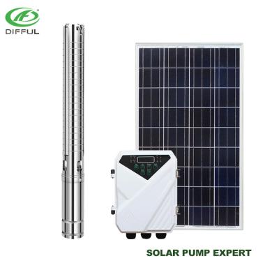 China Irrigation and agriculture 2hp asynchronus motor irrigation solar deep well water pump for hole well for sale