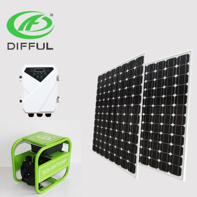 China brushless dc irrigation dc solar pump outdoor solar system dingfeng solar pump 750w 1hp solar pump for sale