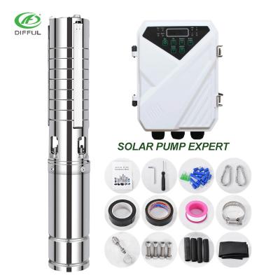 China Drinking Water Treatment 2hp Solar Pump Brushless DC Motor Water Pump Heavy Duty Solar Water Pump for sale