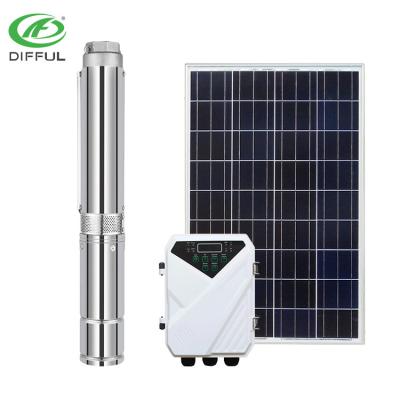 China High Efficiency Solar Deep Well Pump DC Submersible Solar Pump With Solar Panels Solar Water Pump for sale