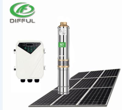 China High Efficiency Solar Pump 4inch 1500w Solar Water Pump DC Deep Submersible Solar Well Pump For Agriculture for sale