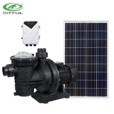 China High Efficiency Solar Swimming Pool Pump With Solar Panels DC Motor Pump for sale