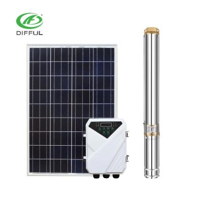 China Brushless Solar Powered Irrigation and Agriculture Water Pump DC Solar Submersible Pump for Agriculture for sale