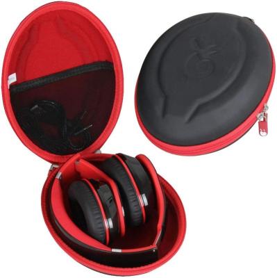 China Protect EVA Travel Case Fits Mpow Tough 059 Bluetooth Earphones Over The Ear Headset Black High Fidelity Stereo Wireless Case + Red Zipper) for sale