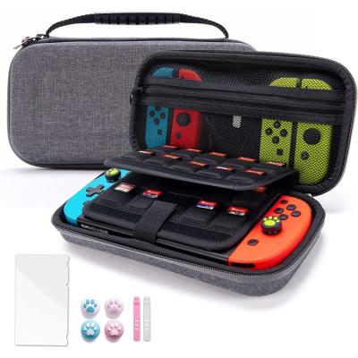 China PU+EVA+Velvet VENLING Gray Carrying Case for Nintendo Switch, EVA Storage Carry Pouch Portable Traveler Protective Cover for sale