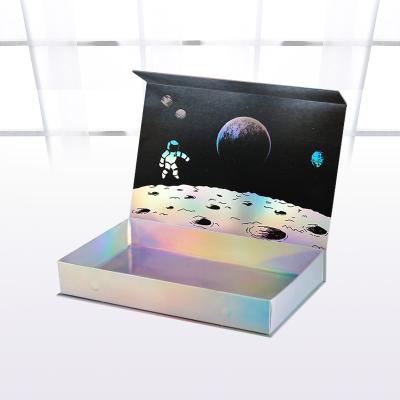 China Handmade Laser Box Clothes Holographic Packaging Gift Mailing Box Rigid Corrugated Corrugated Box With Logo for sale