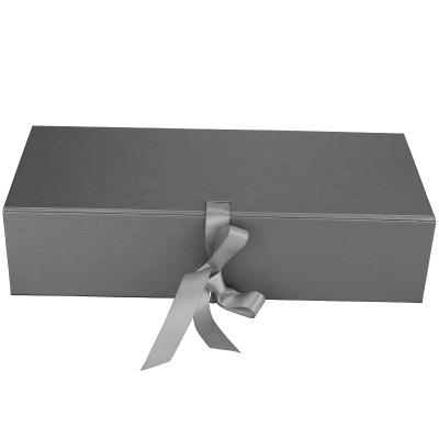 China Low MOQ Pure Recycled Ivory Paper Pulp Boxes With Lids Paper Boxex For Gift Packaging With Magnetic And Ribbon for sale