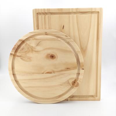 China Viable Wooden Cutting Boards For Kitchen Pine Wood Chopper Chopping Board For Vegetable Meat Fruit Tray Platter Serving for sale