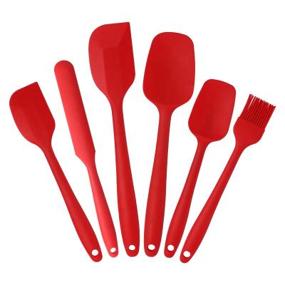 China 6pcs/set Sustainable Food Grade Silicone Kitchen Tools Cake Making Spatulas FOR GRILLING Brush Cookware Silicone Baking Tool for sale