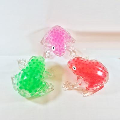 China Soft Toy TPR Material Beads Frog Squeeze Filled Toy for sale