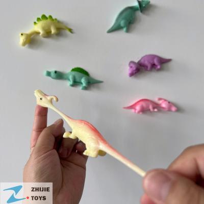 China Creative TPR Dinosaur Shooting Toy Catapult Pulling Finger Toy TPR Pull Release Effort Funny Squishy Wholesale for sale