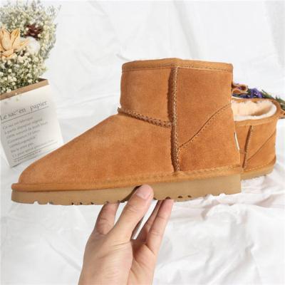 China Plush Australian 100% Fashion Winter Genuine Leather Snow Boots for sale