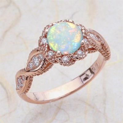 China White Fire Opal Twist Ring Popular Sterling Silver Square Shape Fashion Design Jewelry Ring For Women for sale