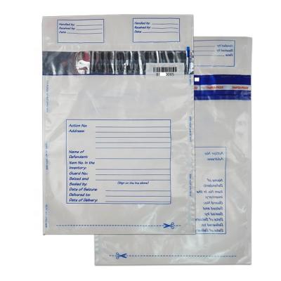 China Custom Security Waterproof Bank Deposit Seal Security Bags Sealable Plastic Mailing Bag for sale