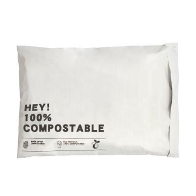 China Self Adhesive Mailing Bag High Quality White Compostable Biodegradable Self Adhesive Bag Messenger Bag for sale