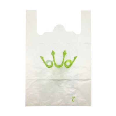 China custom100 biodegradable food bolsa t-shirt shopping bag and cornstarch compostable bags for supermarket for sale