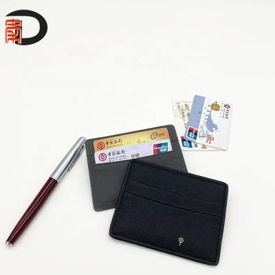 China ENGLAND NAME 2021 Hot Sale Amazon RFID Blocking Card Holder, Custom Leather Bank Credit Name ID Card Wallet With Box for sale