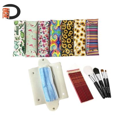 China Recyclable PU Leather Portable Facemask Customized Pocket Bag Dust Collector Storage Case Manufacturer for sale