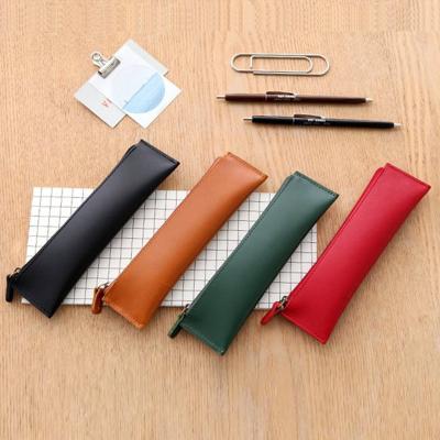 China Schools & Wholesale China Office Leather Colored Pencil Bag / Pouch With Customs Service for sale