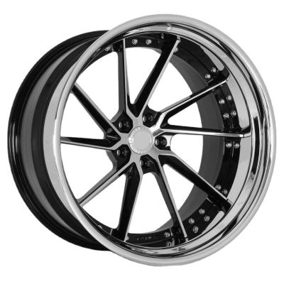 China ALLOY 18 19 20 21 22 24 inch forged wheel 3 piece chrome three wheels for sale