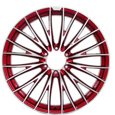 China ALLOY red and black forged aluminum wheels 18-22 inch monoblock rims en venta