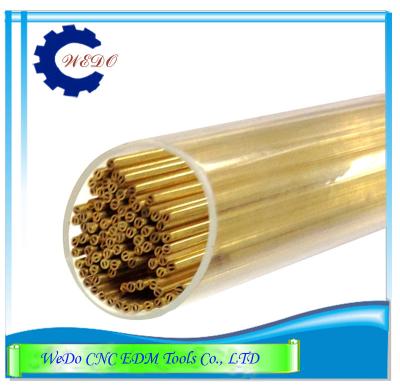 China Double Hole EDM Brass Copper Tube Eletrode Pipe For Drilling Machine 0.7x400mmL for sale