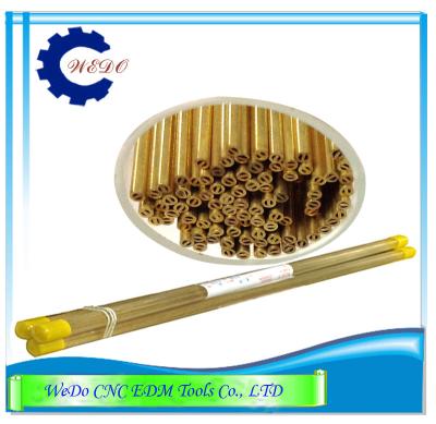 China Double Hole EDM Eletrode Pipe / Brass Tube For EDM Drilling Machine 0.8x400mmL for sale