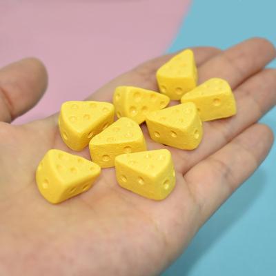 China World small cute miniature 3d triangle cheesecake design flatback resin cabochons kids food play diy decoration for sale