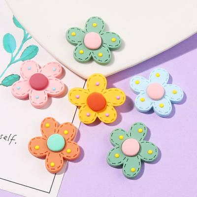 China New Style Global Mobile Phone Case Decorative Five Petal Flower Resin Cabochon Colorful Diy Craft for sale