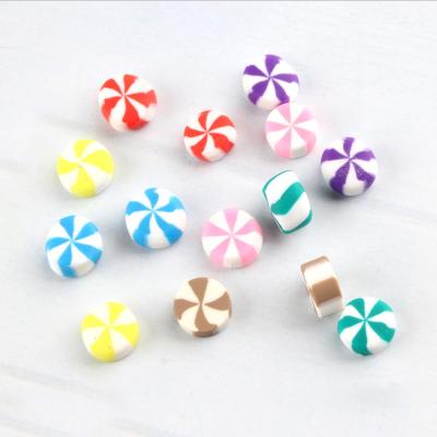 China Europe hot sale mixed colors 10mm round small decorative polymer clay candy craft for diy decoration for sale