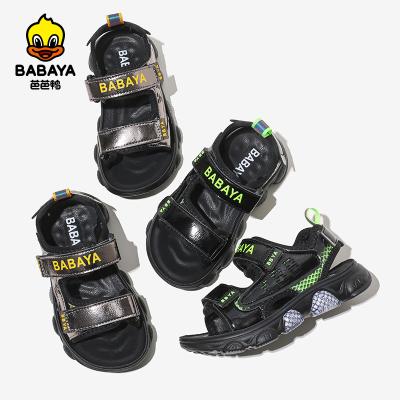 China Flatbed 36035 HUANQIU Whole Sale Boys Rubber Lit Custom Cheap Kids Shoes And Sandals for sale