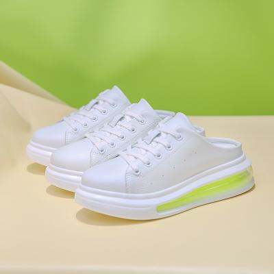 China 20H133 HUANQIU Durable Simple Lightweight Style Fashion White Women's Sneakers for sale