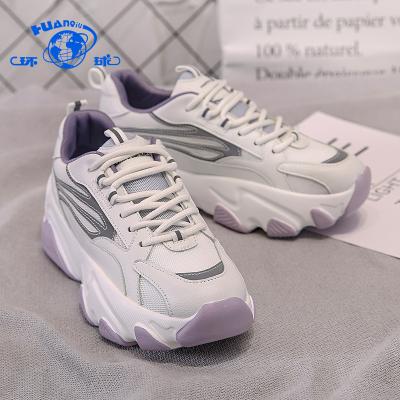 China 20H088 HUANQIU China Durable Microfiber PU Elevator Sneakers For Women for sale