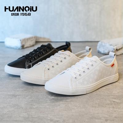 China S8203 HUANQIU Fashion Microfiber Lace Up Autumn Rubber Skateboard Sneakers Men's Casual Shoes for sale