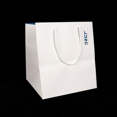 China Recyclable Rope Handle Fancy Style And Paper Material Customized Paper Shopping Bag With Your Own Logo for sale