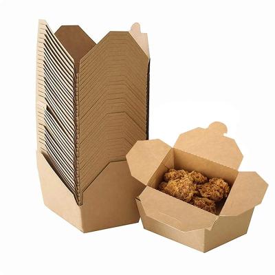 China Custom Fast Food Biodegradable Biodegradable Takeaway Plastic Paper Takeaway Sushi Bento Noodle Box Catering Paper Packaging Foil Food Boxes for sale