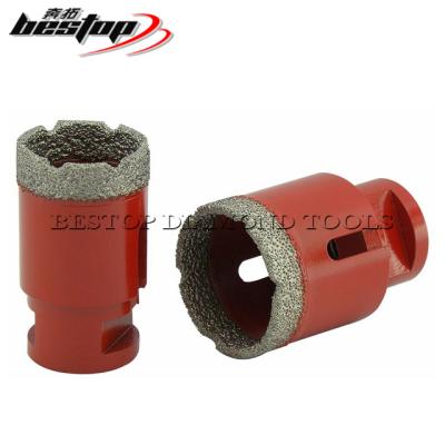 China Fast Speed ​​Drilling Vacuum Welded Diamond Core Drill Bits For Marble And Glass for sale