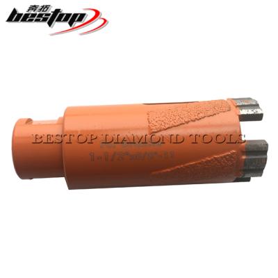 China With Vacuum Welded Body Protective Segmented Side Dry Diamond Core Drill Bit 1-1/2