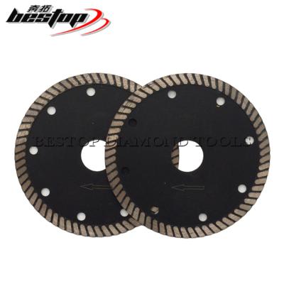 China . High Speed ​​Straight Smooth Edge D125mm Turbo Rim Granite Cutting Diamond Saw Blades for sale