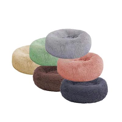 China High Quality Soft Dog Cat Bed Plush Comfortable Luxury Hand Wash Around Pet Beds for sale