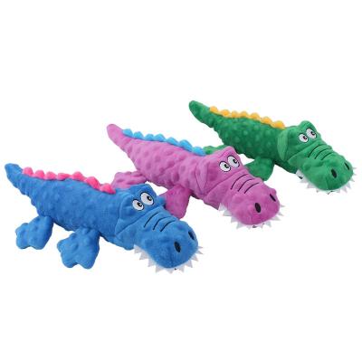 China Eco-Friendly Dogs Crocodile Style Dog Toy Plush Pet Chew Toys for sale