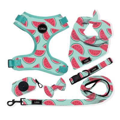 China Sublimation Padded Premium OEM Patented Custom Pattern Neoprene Dog Harness Reversible Dog Accessories Harnesses For Dogs for sale