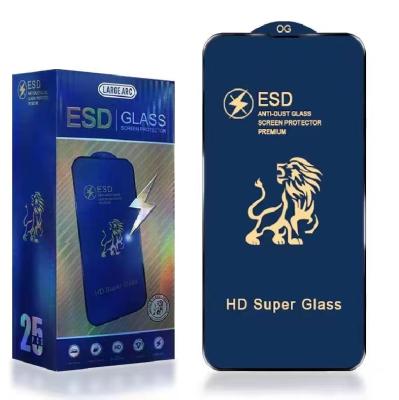 China Mobile Phone Large Anti Static Strong ESD Tempered Glass Four Edge Screen Protector Anti Static Dust For Samsung for sale